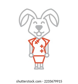 cute rabbit symbol icon design