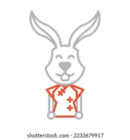 cute rabbit symbol icon design