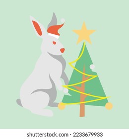 cute rabbit symbol icon design