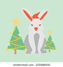 cute rabbit symbol icon design