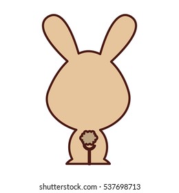 cute rabbit tender character vector illustration design