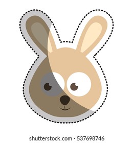 cute rabbit tender character vector illustration design