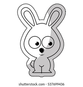 cute rabbit tender character vector illustration design