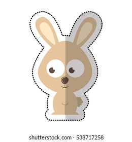cute rabbit tender character vector illustration design