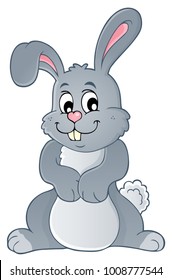 Cute rabbit theme image 1 - eps10 vector illustration.