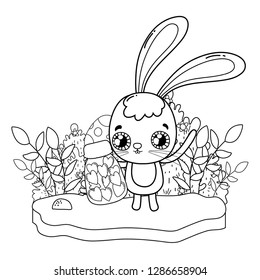 cute rabbit valentines day card