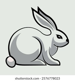 A cute rabbit vector art