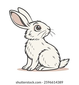 A cute Rabbit vector art illustration