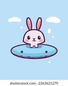 cute rabbit in vector design