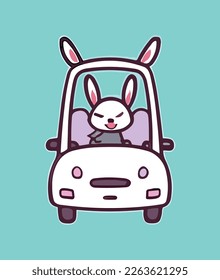 cute rabbit in vector design