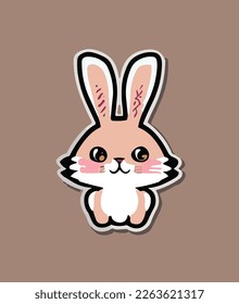 cute rabbit in vector design