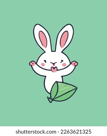 cute rabbit in vector design