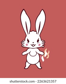 cute rabbit in vector design