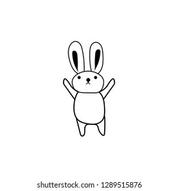 Cute rabbit vector design.for Children and more. 