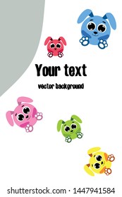 Cute rabbit vector. Easter Bunny. Can be used for kids shirt design., children cartoon character, vector background.