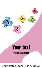 Cute rabbit vector. Easter Bunny. Can be used for kids shirt design., children cartoon character, vector background.