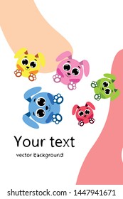 Cute rabbit vector. Easter Bunny. Can be used for kids shirt design., children cartoon character, vector background.