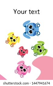 Cute rabbit vector. Easter Bunny. Can be used for kids shirt design., children cartoon character, vector background.