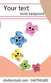 Cute rabbit vector. Easter Bunny. Can be used for kids shirt design., children cartoon character, vector background.