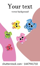 Cute rabbit vector. Easter Bunny. Can be used for kids shirt design., children cartoon character, vector background.