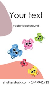 Cute rabbit vector. Easter Bunny. Can be used for kids shirt design., children cartoon character, vector background.