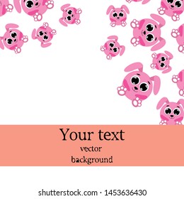 Cute rabbit vector. Easter Bunny. Can be used for kids shirt design., children cartoon character, vector background.