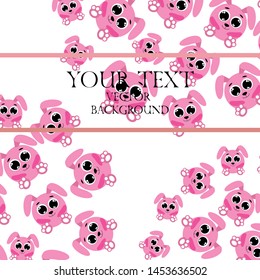 Cute rabbit vector. Easter Bunny. Can be used for kids shirt design., children cartoon character, vector background.