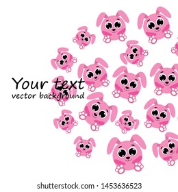 Cute rabbit vector. Easter Bunny. Can be used for kids shirt design., children cartoon character, vector background.