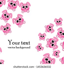 Cute rabbit vector. Easter Bunny. Can be used for kids shirt design., children cartoon character, vector background.