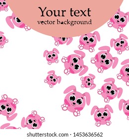 Cute rabbit vector. Easter Bunny. Can be used for kids shirt design., children cartoon character, vector background.