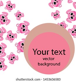 Cute rabbit vector. Easter Bunny. Can be used for kids shirt design., children cartoon character, vector background.