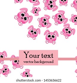 Cute rabbit vector. Easter Bunny. Can be used for kids shirt design., children cartoon character, vector background.