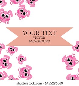 Cute rabbit vector. Easter Bunny. Can be used for kids shirt design., children cartoon character, vector background.