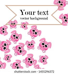 Cute rabbit vector. Easter Bunny. Can be used for kids shirt design., children cartoon character, vector background.