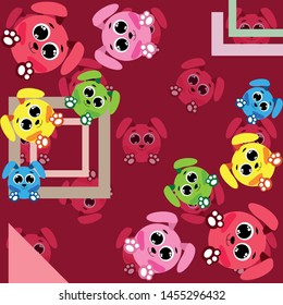 Cute rabbit vector. Easter Bunny. Can be used for kids shirt design., children cartoon character, vector background.