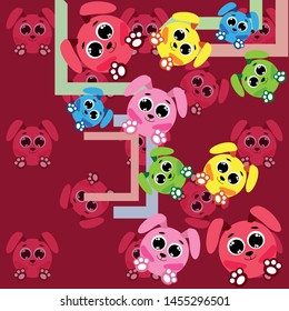 Cute rabbit vector. Easter Bunny. Can be used for kids shirt design., children cartoon character, vector background.