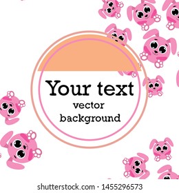Cute rabbit vector. Easter Bunny. Can be used for kids shirt design., children cartoon character, vector background.
