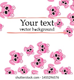 Cute rabbit vector. Easter Bunny. Can be used for kids shirt design., children cartoon character, vector background.
