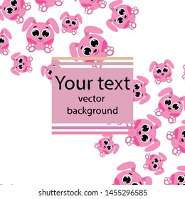 Cute rabbit vector. Easter Bunny. Can be used for kids shirt design., children cartoon character, vector background.