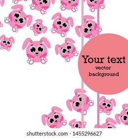 Cute rabbit vector. Easter Bunny. Can be used for kids shirt design., children cartoon character, vector background.