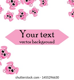 Cute rabbit vector. Easter Bunny. Can be used for kids shirt design., children cartoon character, vector background.