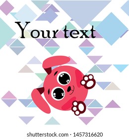 Cute rabbit vector. Easter Bunny. Can be used for kids shirt design., children cartoon character, vector background.