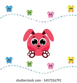 Cute rabbit vector. Easter Bunny. Can be used for kids shirt design., children cartoon character, vector background.