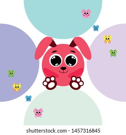 Cute rabbit vector. Easter Bunny. Can be used for kids shirt design., children cartoon character, vector background.