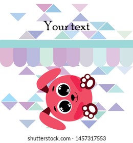 Cute rabbit vector. Easter Bunny. Can be used for kids shirt design., children cartoon character, vector background.
