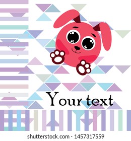 Cute rabbit vector. Easter Bunny. Can be used for kids shirt design., children cartoon character, vector background.