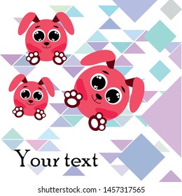Cute rabbit vector. Easter Bunny. Can be used for kids shirt design., children cartoon character, vector background.