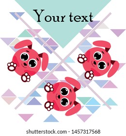 Cute rabbit vector. Easter Bunny. Can be used for kids shirt design., children cartoon character, vector background.