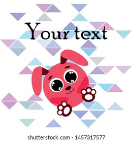 Cute rabbit vector. Easter Bunny. Can be used for kids shirt design., children cartoon character, vector background.