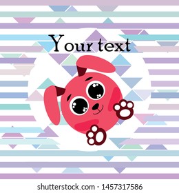 Cute rabbit vector. Easter Bunny. Can be used for kids shirt design., children cartoon character, vector background.